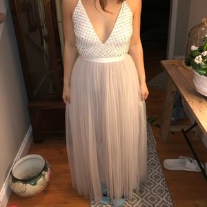 Needle & Thread Beaded Tulle Dress